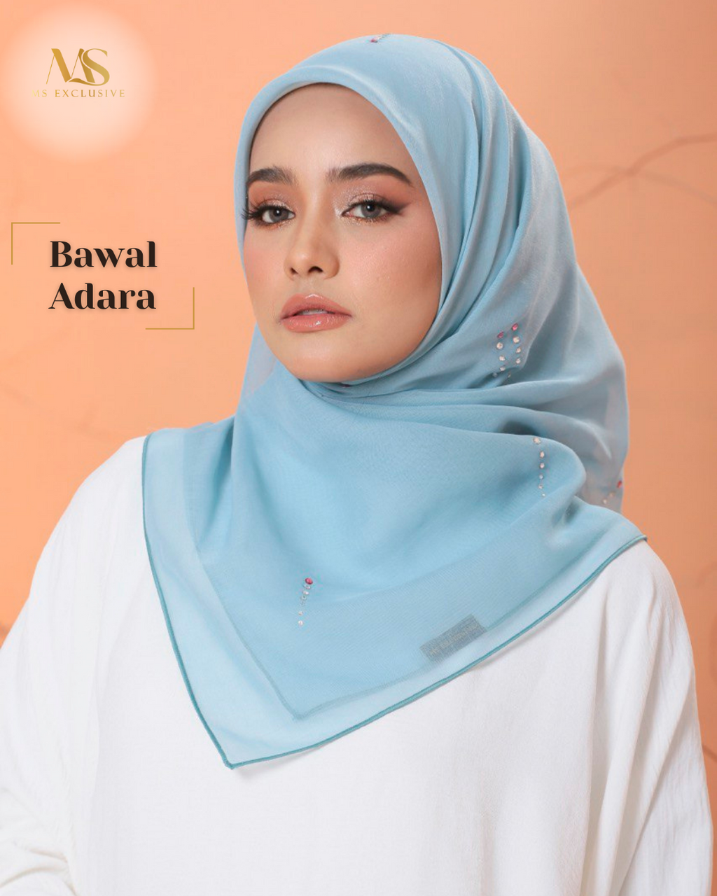 Tudung Bawal Adara Crystal SWA (Bawal No 1)
