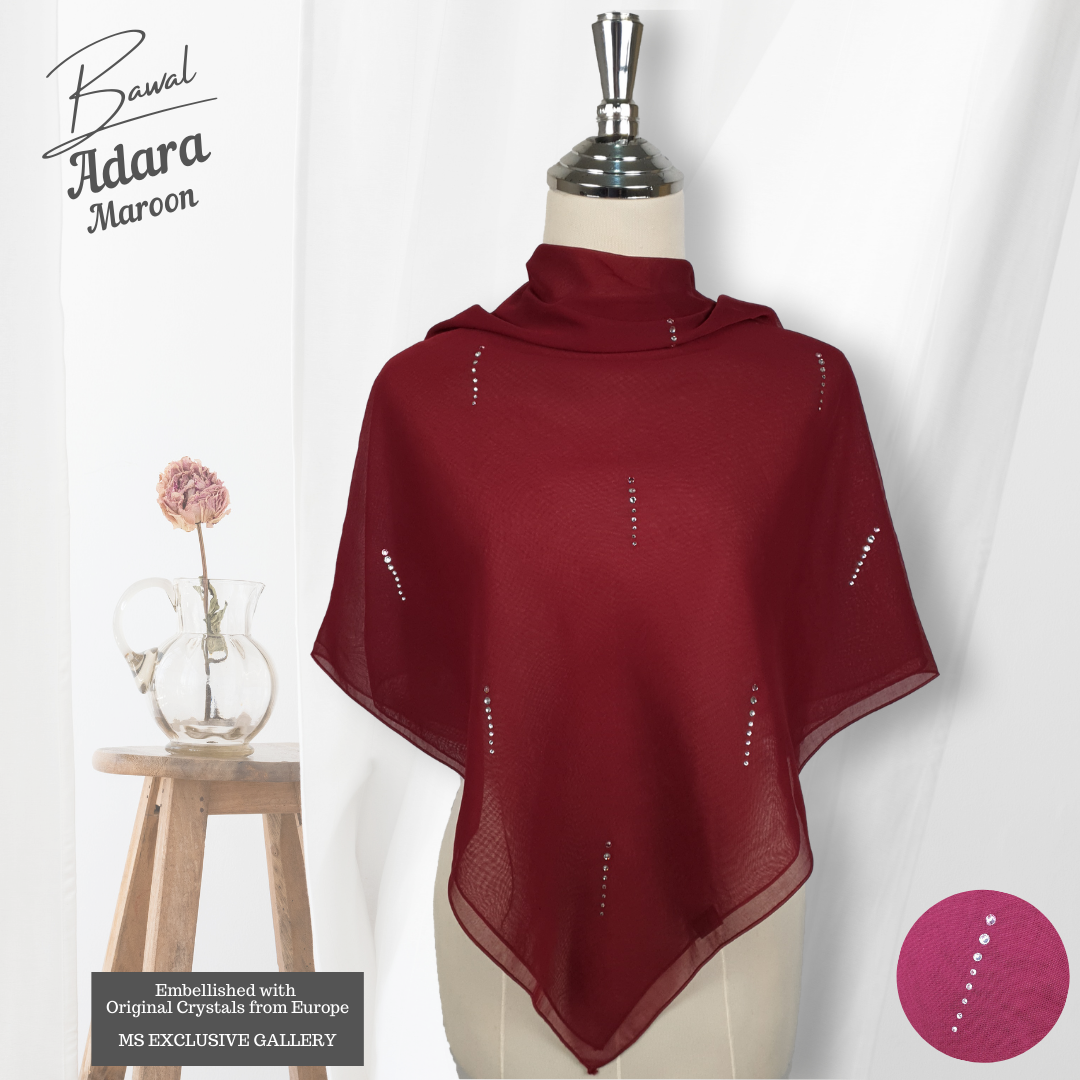 Tudung Bawal Adara Crystal SWA (Bawal No 1)