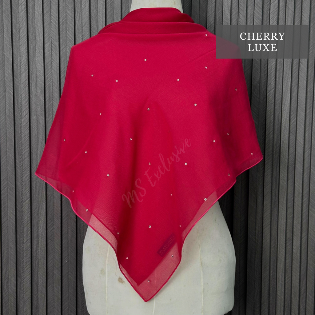Tudung Bawal Tabur Crystal SWA (Bawal Asli)