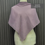 Tudung Bawal Tabur Crystal SWA (Bawal Asli)