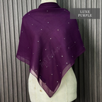 Tudung Bawal Tabur Crystal SWA (Bawal Asli)