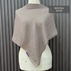 Tudung Bawal Tabur Crystal SWA (Bawal Asli)
