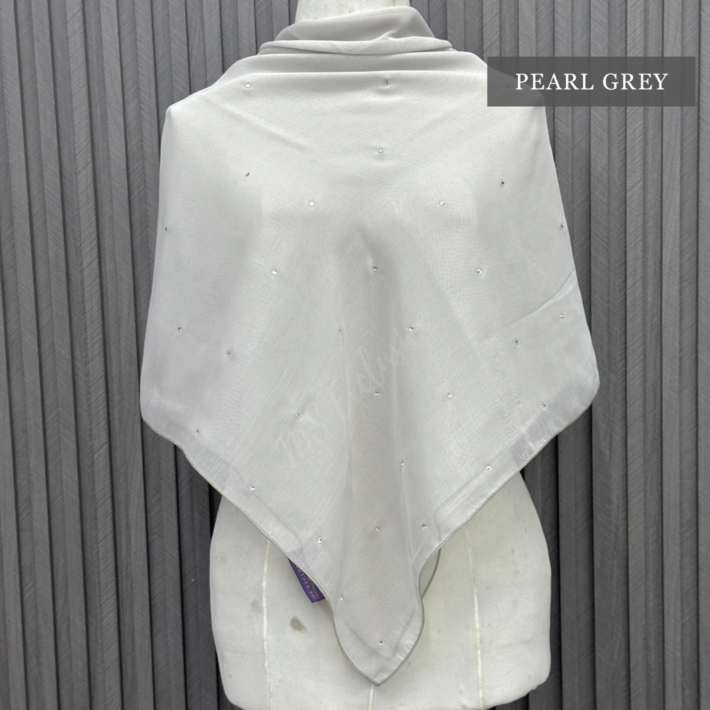 Tudung Bawal Tabur Crystal SWA (Bawal Asli)