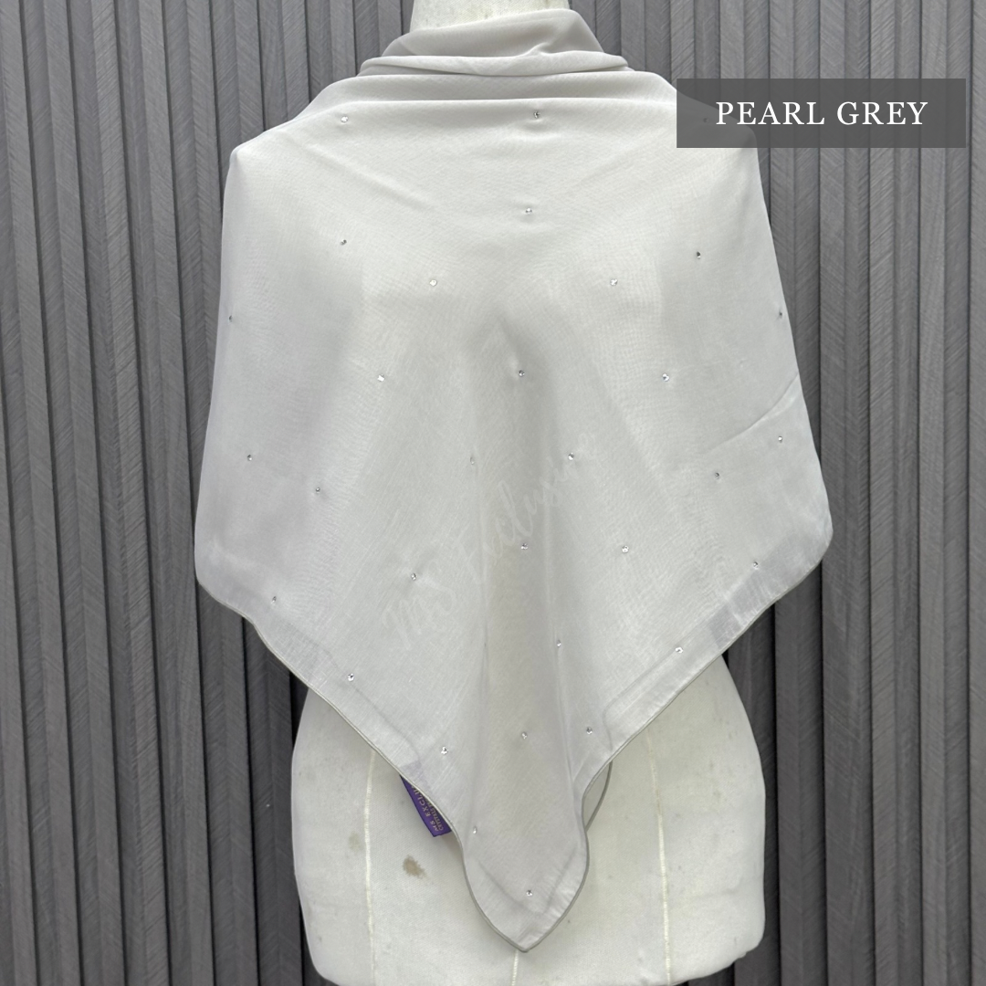 Tudung Bawal Tabur Crystal SWA (Bawal Asli)