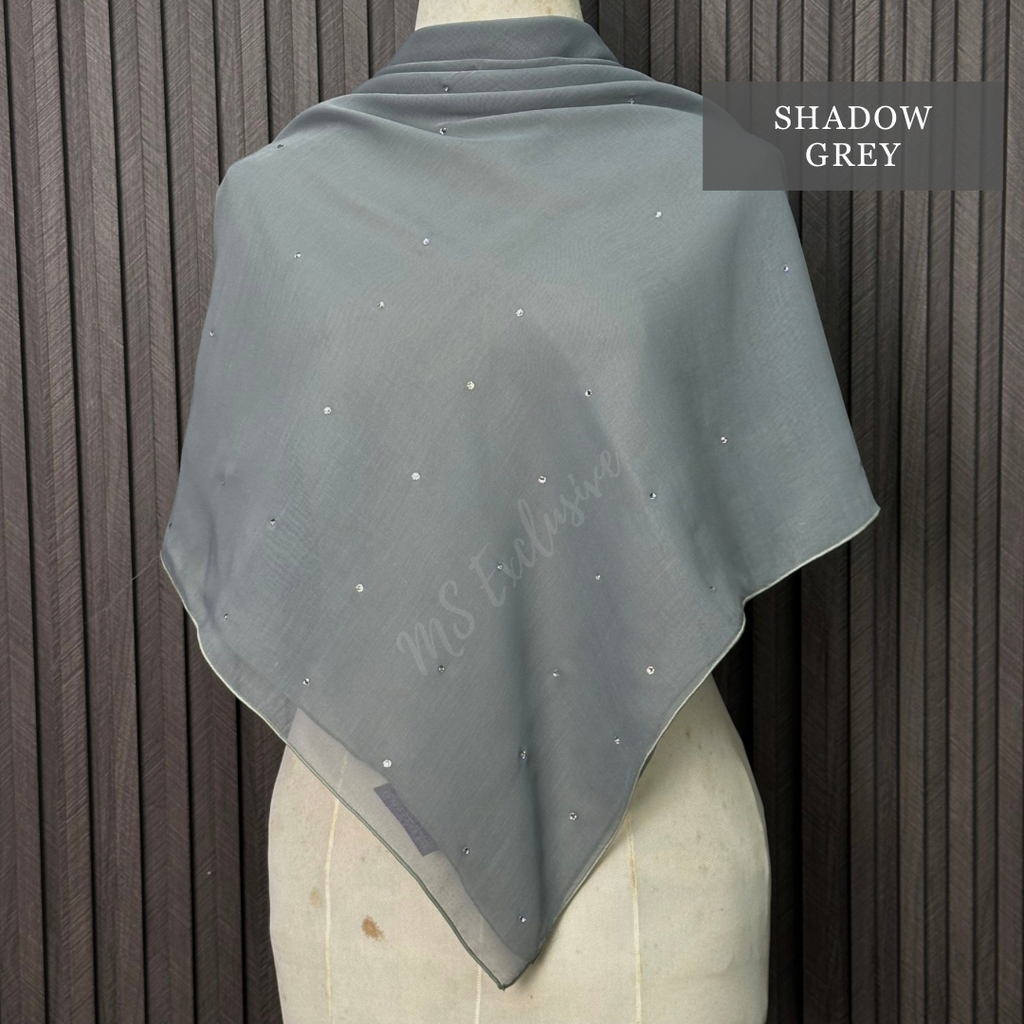 Tudung Bawal Tabur Crystal SWA (Bawal Asli)