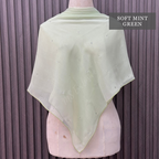 Tudung Bawal Tabur Crystal SWA (Bawal Asli)