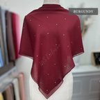 Tudung Bawal Tabur Crystal SWA (Bawal Asli)