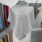Tudung Bawal Tabur Crystal SWA (Bawal Asli)