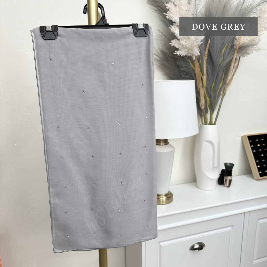 Tudung Bawal Tabur Crystal SWA (Bawal Asli)