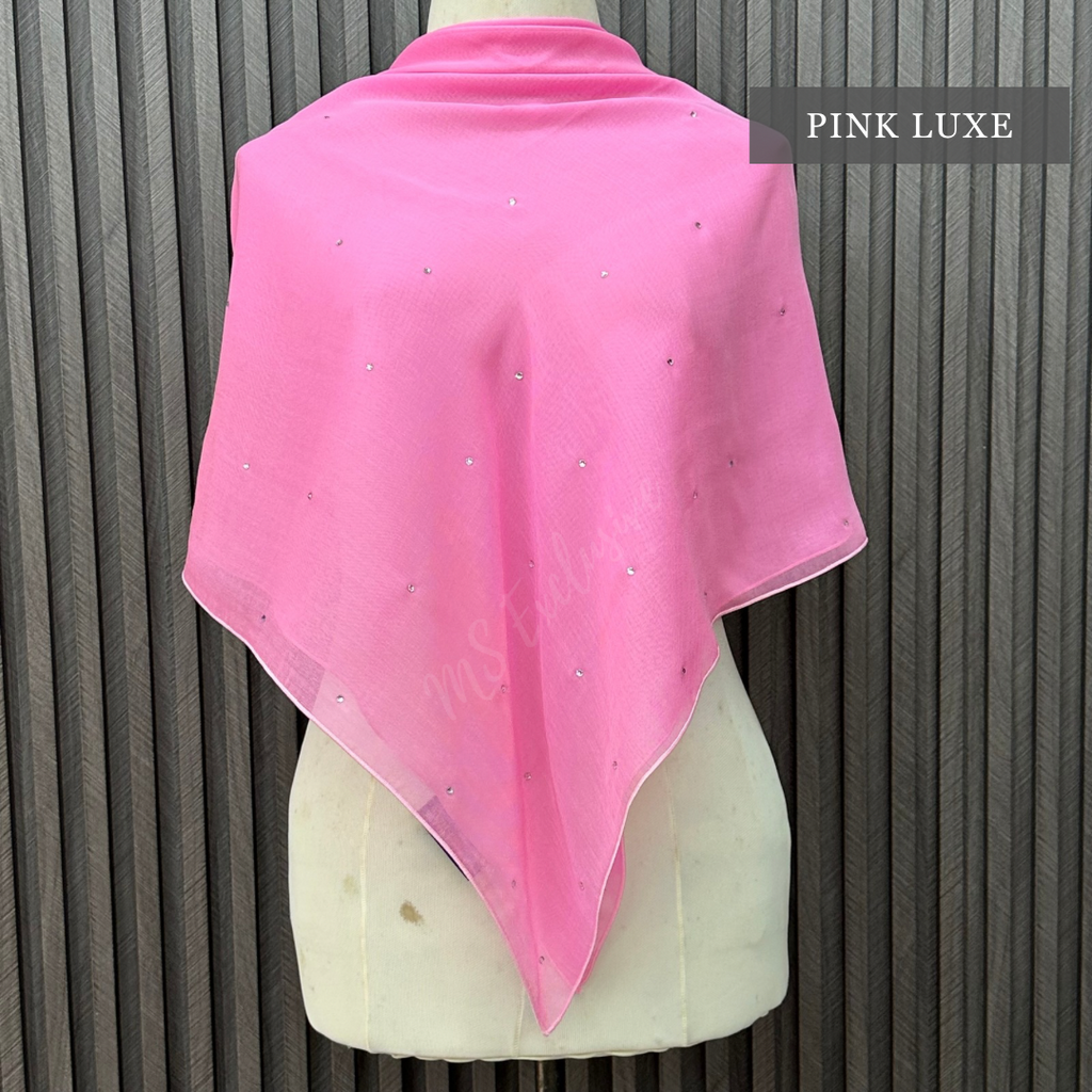 Tudung Bawal Tabur Crystal SWA (Bawal Asli)