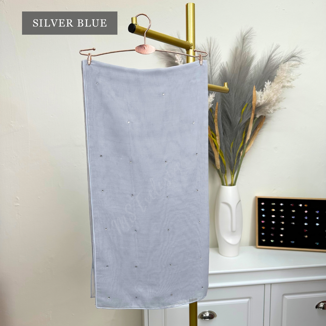 Tudung Bawal Tabur Crystal SWA (Bawal Asli)