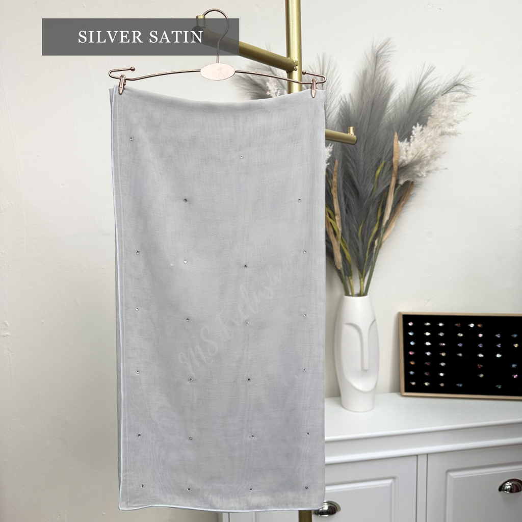 Tudung Bawal Tabur Crystal SWA (Bawal Asli)