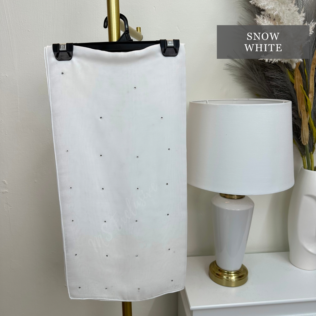 Tudung Bawal Tabur Crystal SWA (Bawal Asli)