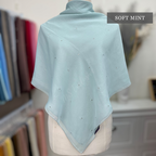 Tudung Bawal Tabur Crystal SWA (Bawal Asli)