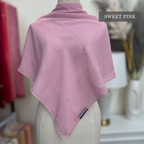 Tudung Bawal Tabur Crystal SWA (Bawal Asli)
