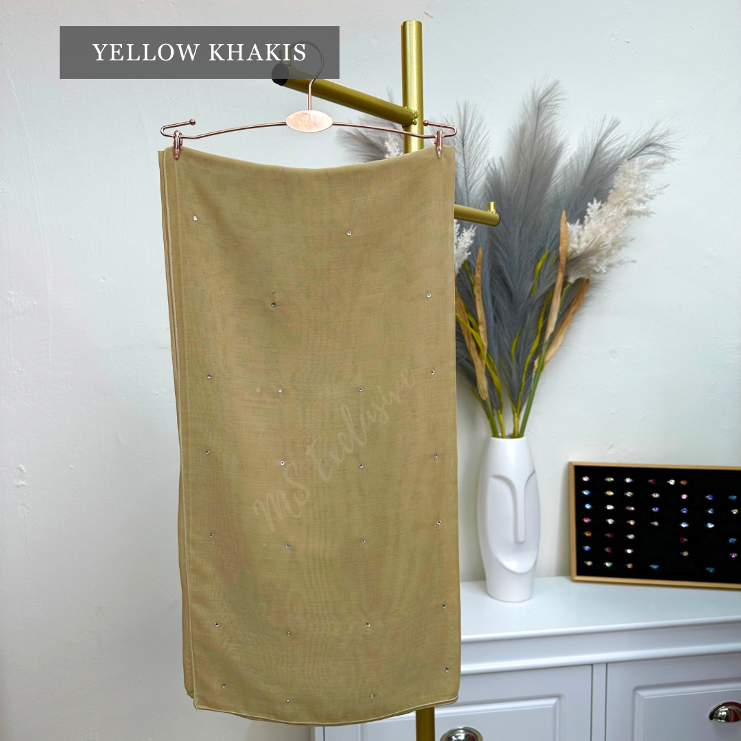 Tudung Bawal Tabur Crystal SWA (Bawal Asli)