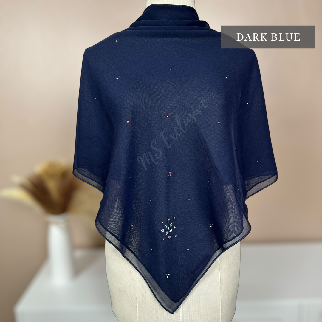 Tudung Bawal Elsa Crystal SWA (Bawal Asli)