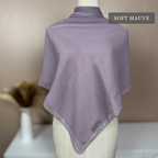 Tudung Bawal Rintik Crystal SWA (Bawal Asli)