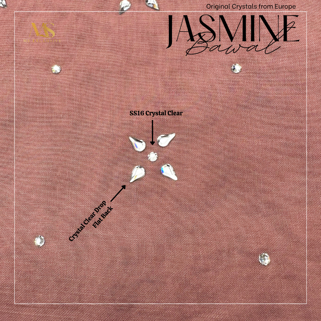 Tudung Bawal Jasmine Crystal SWA (Bawal No 1)
