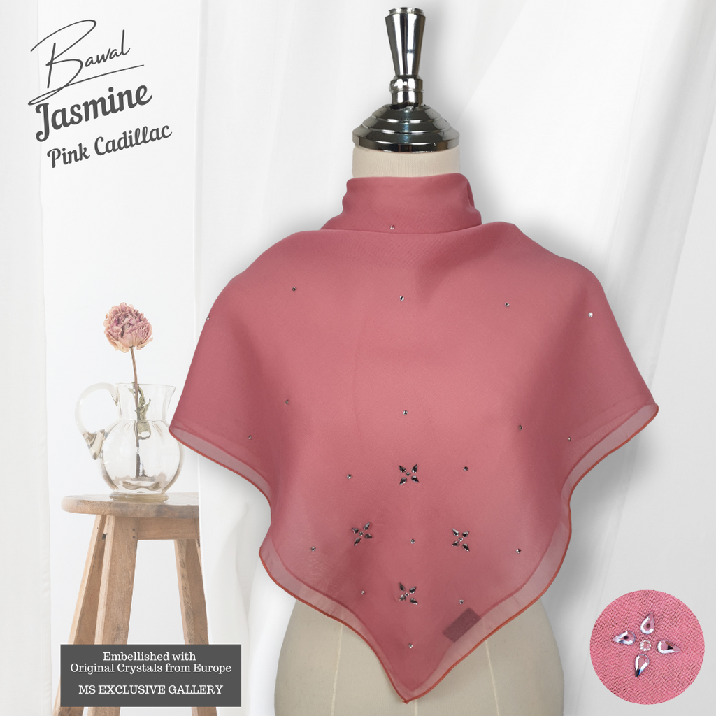 Tudung Bawal Jasmine Crystal SWA (Bawal No 1)