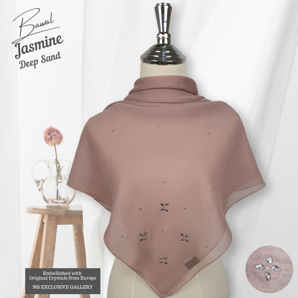 Tudung Bawal Jasmine Crystal SWA (Bawal No 1)