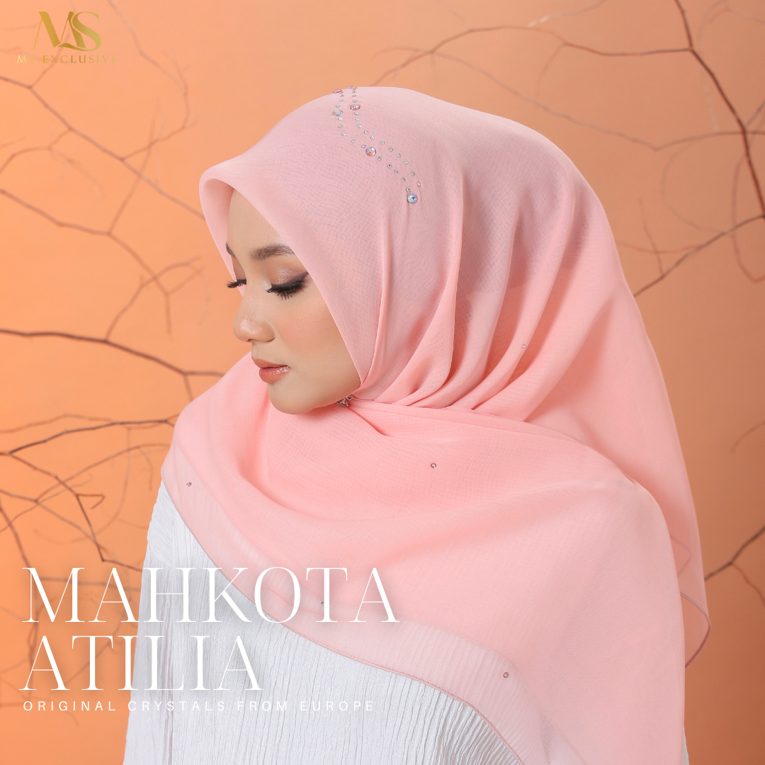 Tudung Bawal Mahkota Atilia Crystal SWA (Bawal No 1)