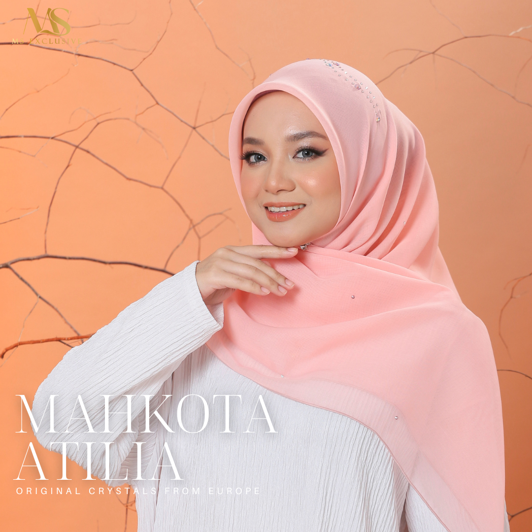 Tudung Bawal Mahkota Atilia Crystal SWA (Bawal No 1)