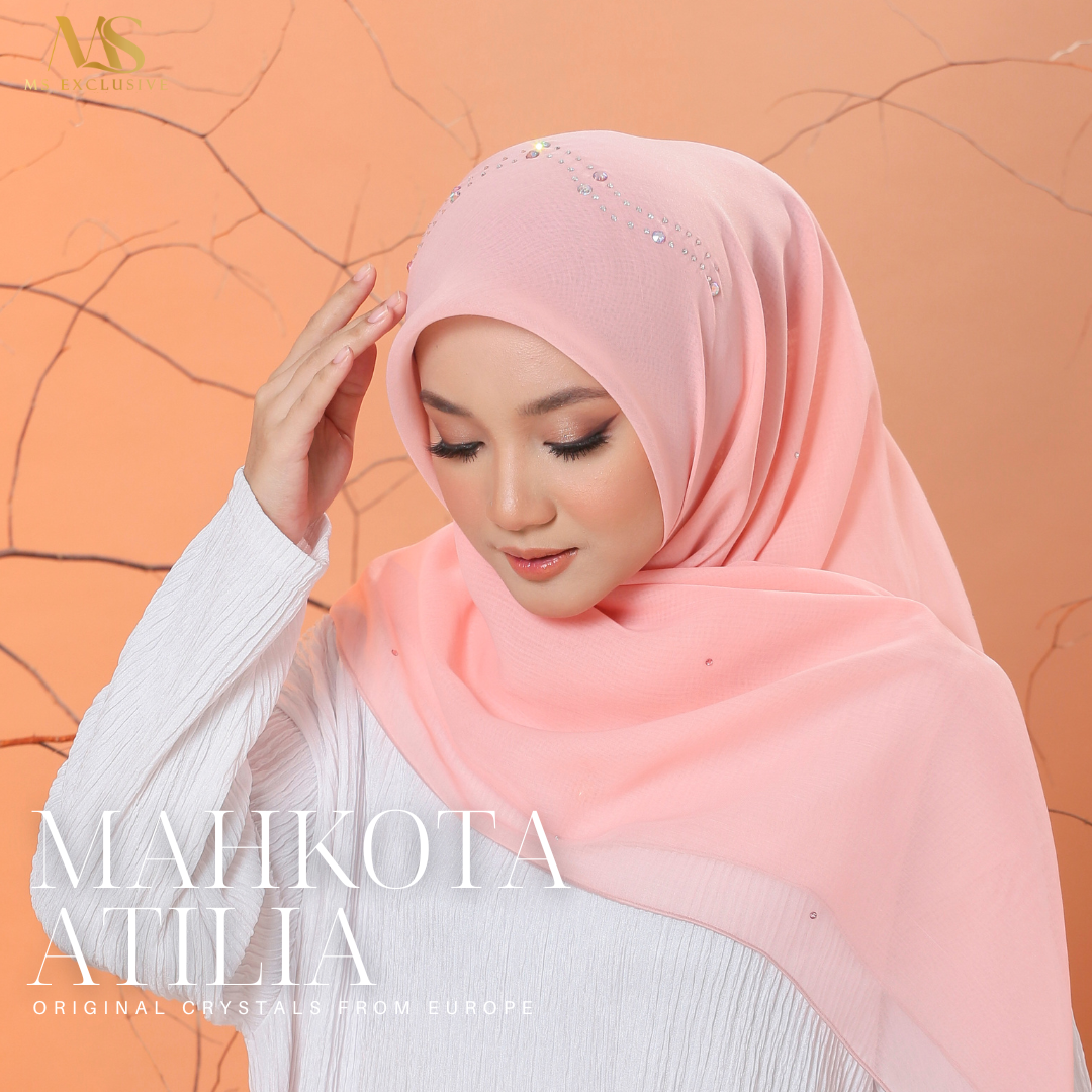 Tudung Bawal Mahkota Atilia Crystal SWA (Bawal No 1)
