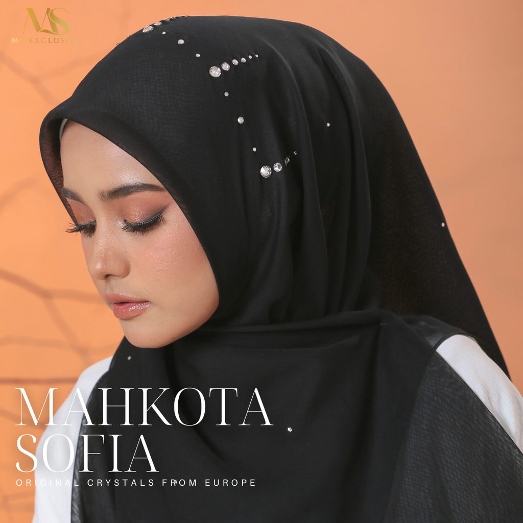 Tudung Bawal Mahkota Sofia Crystal SWA (Bawal No 1)