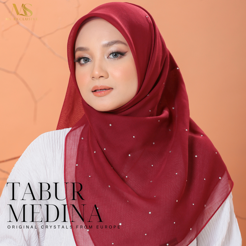 Tudung Bawal Tabur Medina Crystal SWA (Bawal No 1)