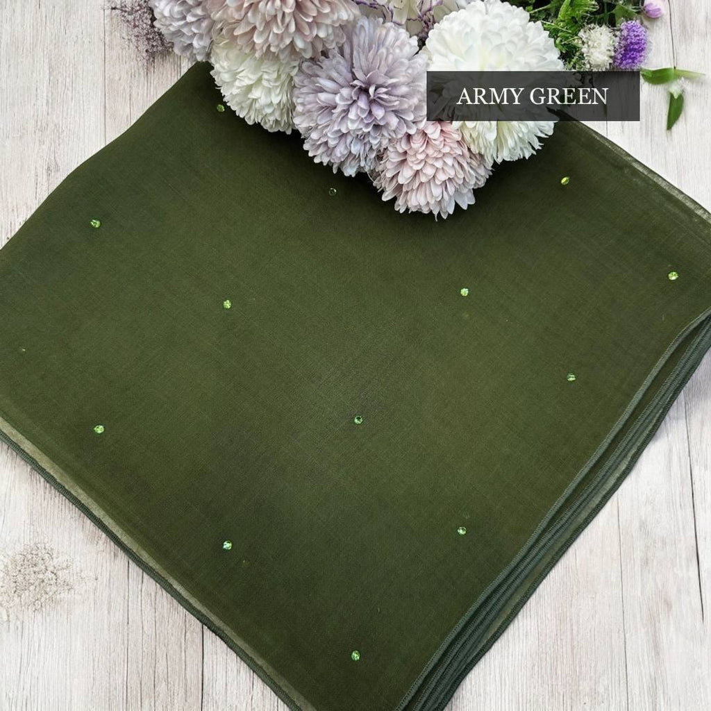 Tudung Bawal Tabur Crystal Colour (Bawal No 1)