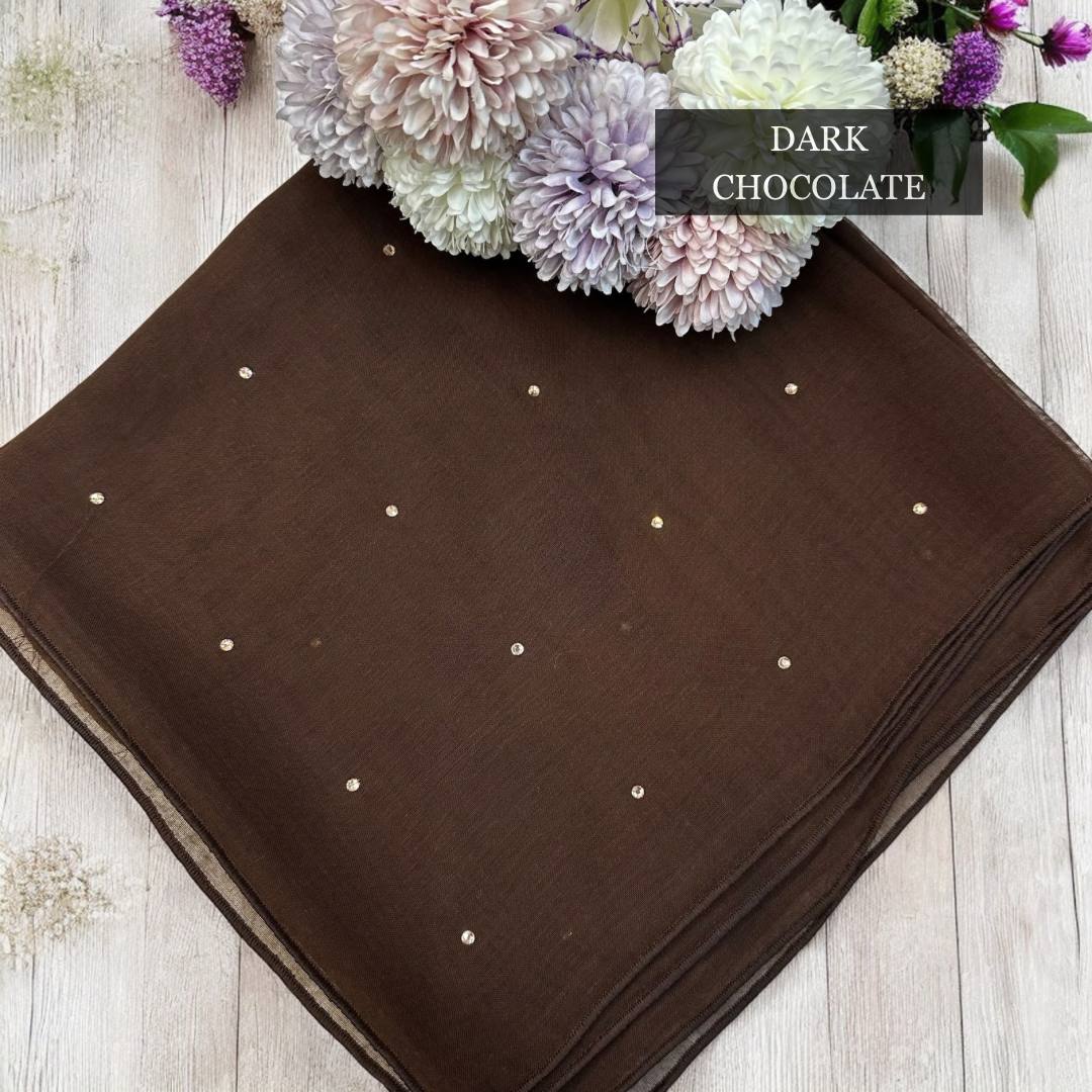 Tudung Bawal Tabur Crystal Colour (Bawal No 1)