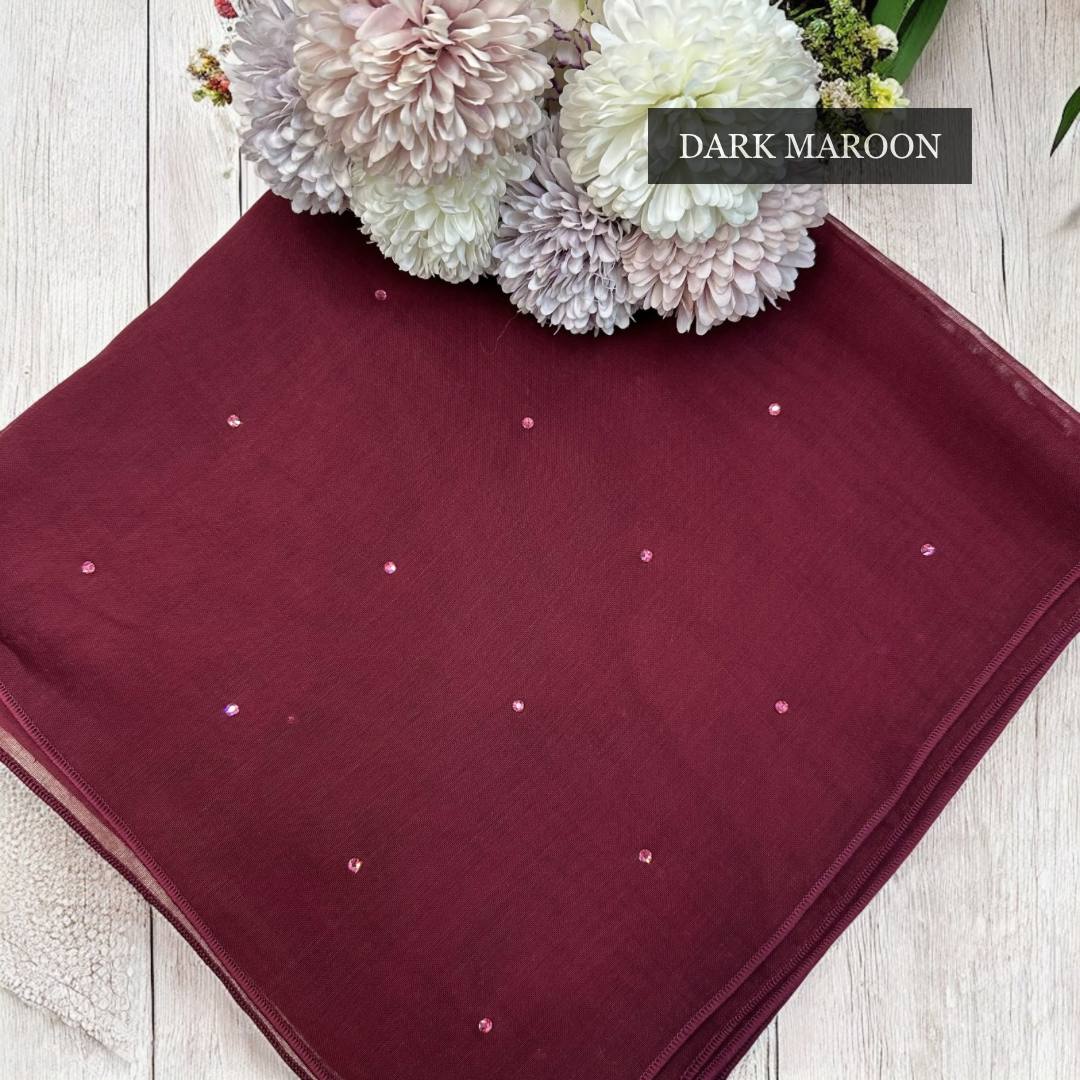 Tudung Bawal Tabur Crystal Colour (Bawal No 1)