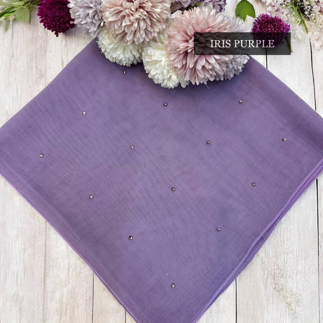 Tudung Bawal Tabur Crystal Colour (Bawal No 1)