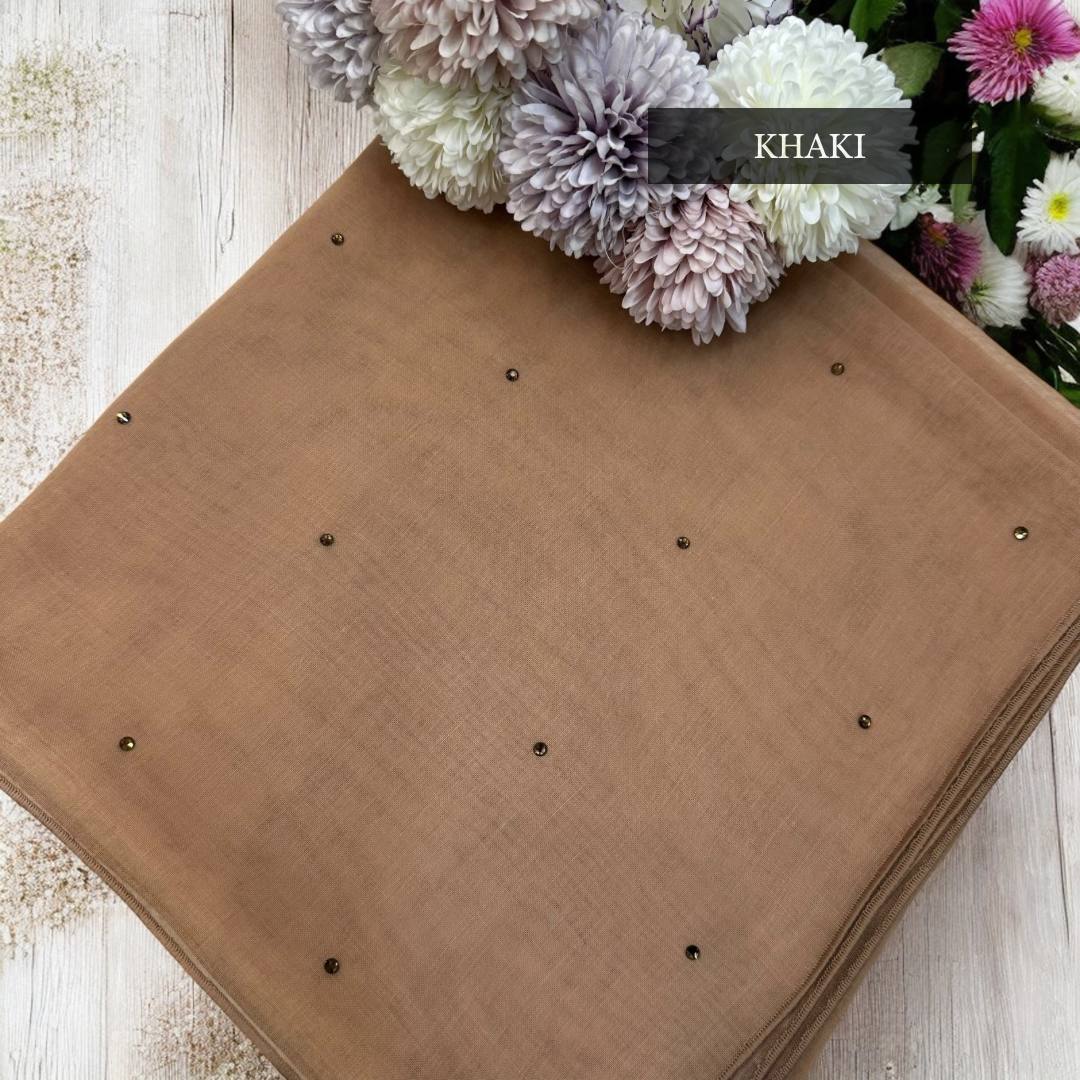 Tudung Bawal Tabur Crystal Colour (Bawal No 1)