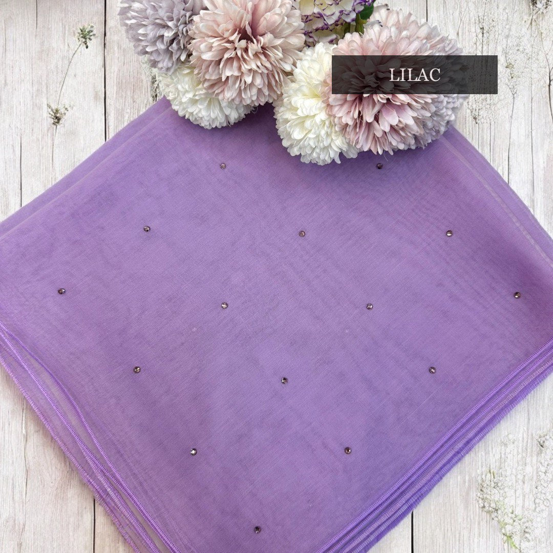 Tudung Bawal Tabur Crystal Colour (Bawal No 1)