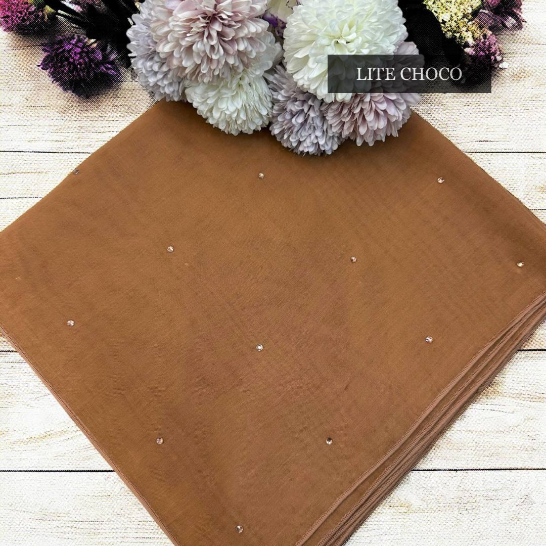 Tudung Bawal Tabur Crystal Colour (Bawal No 1)