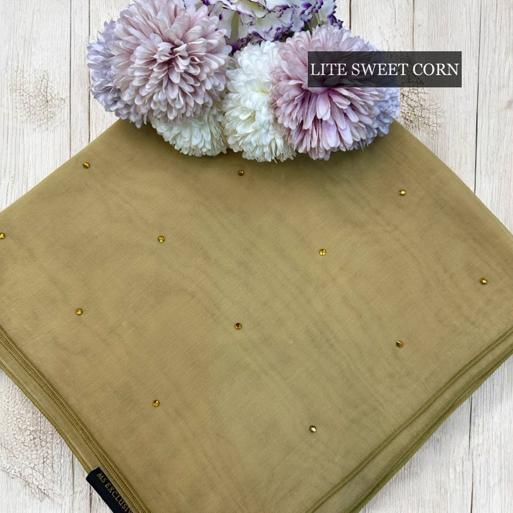 Tudung Bawal Tabur Crystal Colour (Bawal No 1)