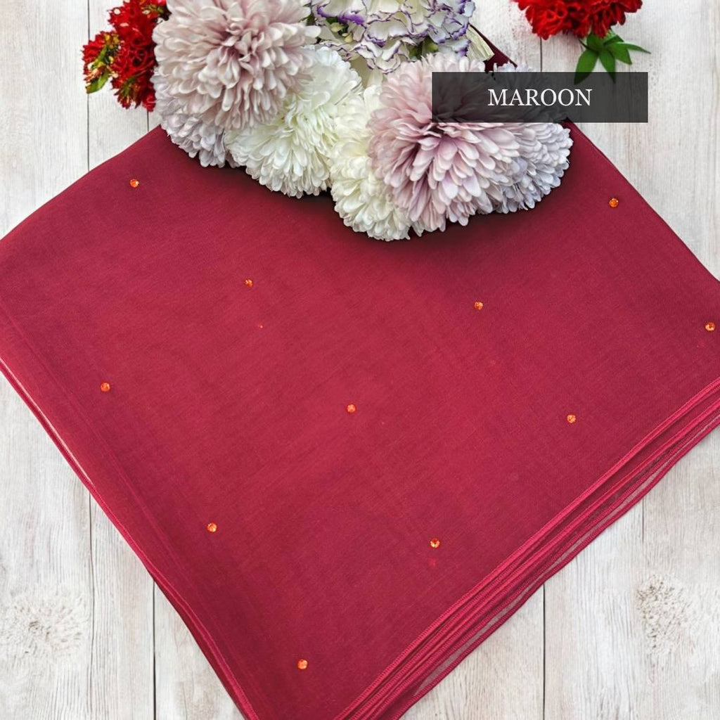 Tudung Bawal Tabur Crystal Colour (Bawal No 1)