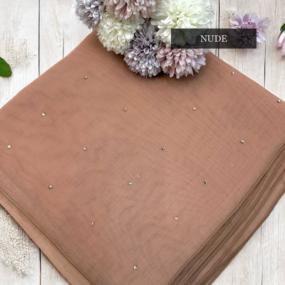Tudung Bawal Tabur Crystal Colour (Bawal No 1)