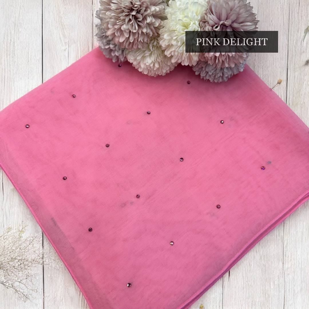 Tudung Bawal Tabur Crystal Colour (Bawal No 1)