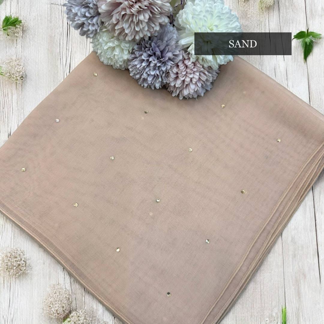 Tudung Bawal Tabur Crystal Colour (Bawal No 1)