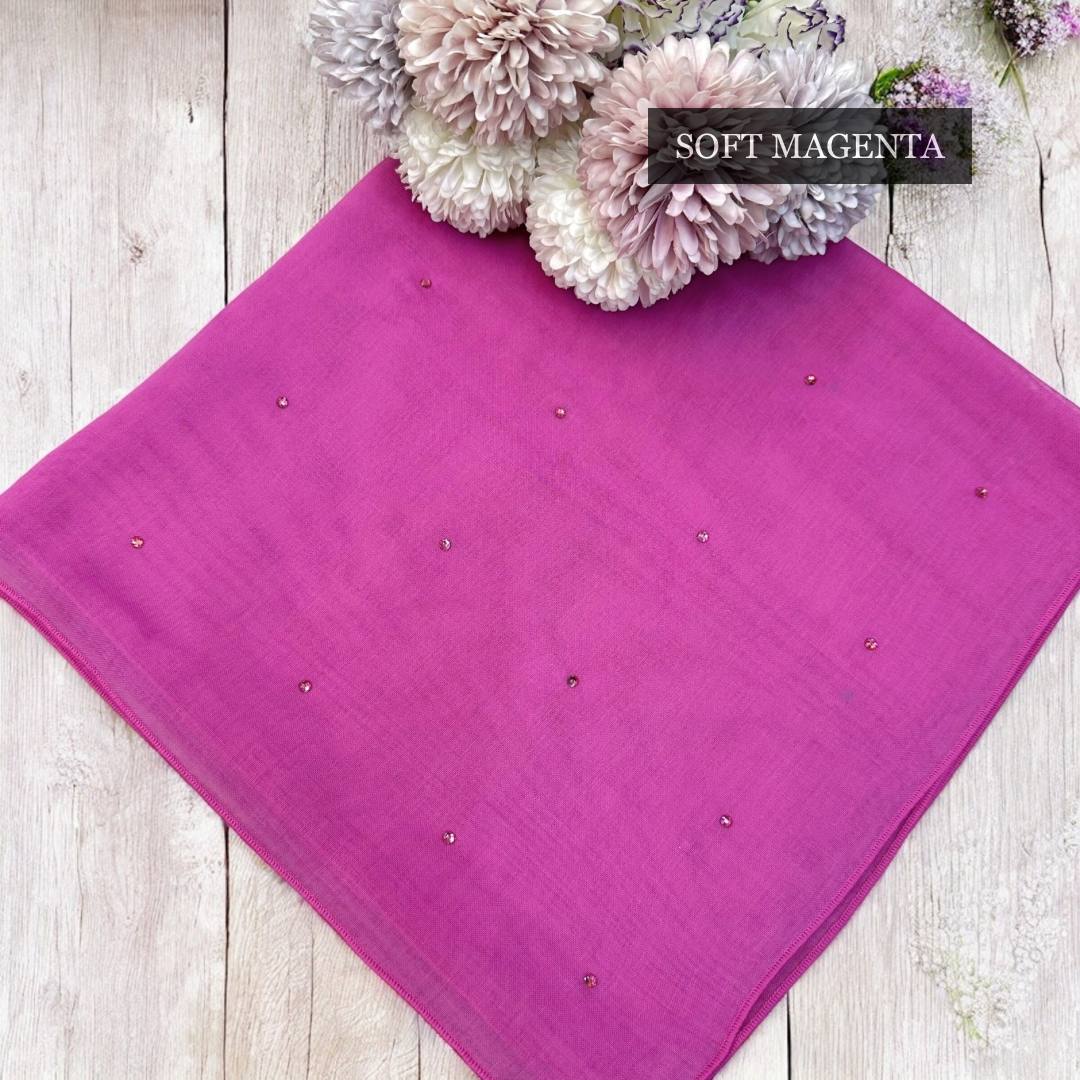 Tudung Bawal Tabur Crystal Colour (Bawal No 1)