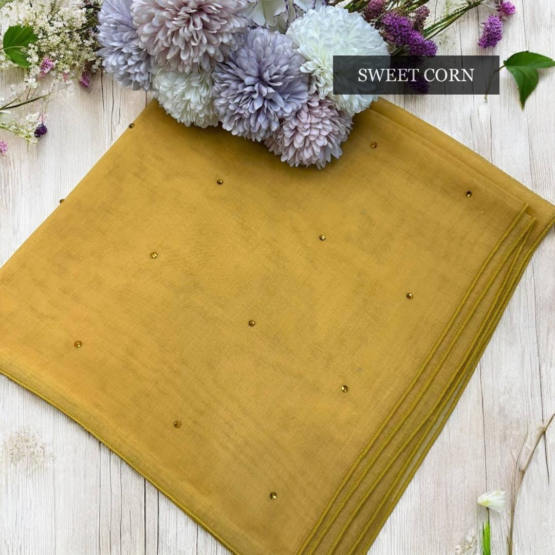 Tudung Bawal Tabur Crystal Colour (Bawal No 1)