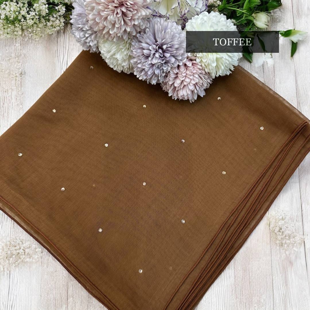 Tudung Bawal Tabur Crystal Colour (Bawal No 1)