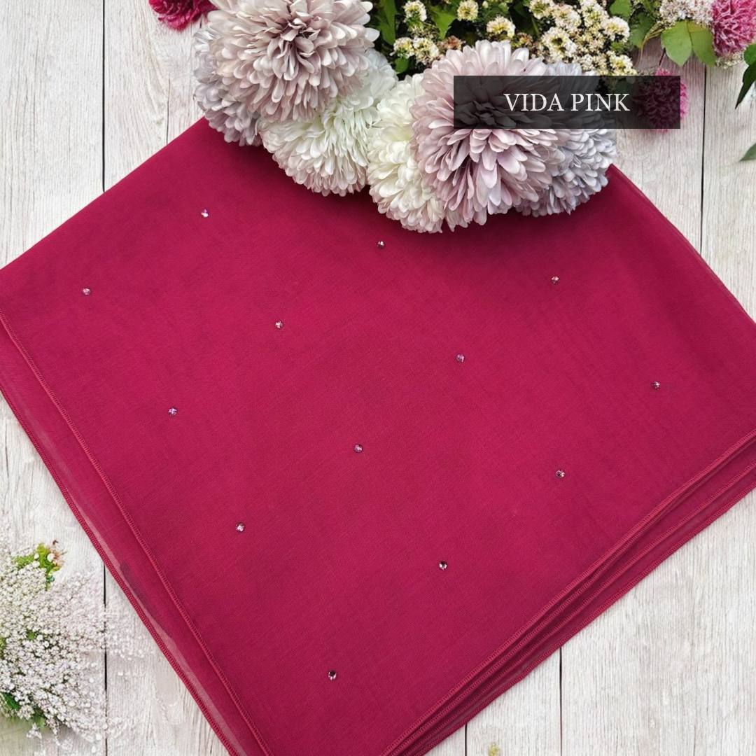Tudung Bawal Tabur Crystal Colour (Bawal No 1)