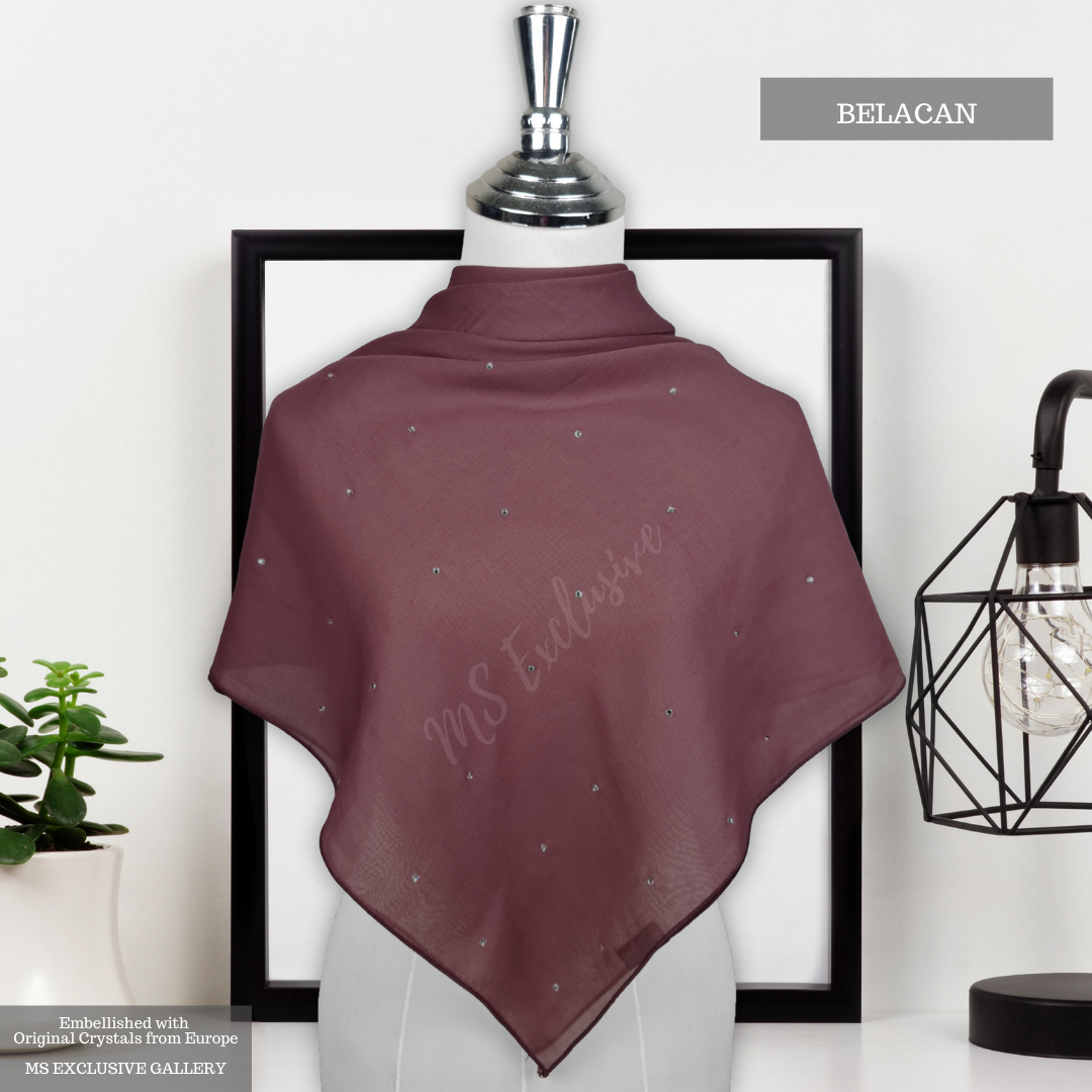 Tudung Bawal Tabur Crystal SWA (Bawal No 1)