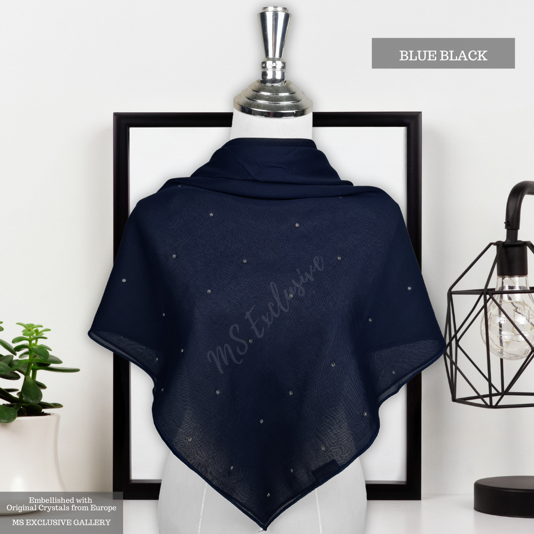Tudung Bawal Tabur Crystal SWA (Bawal No 1)