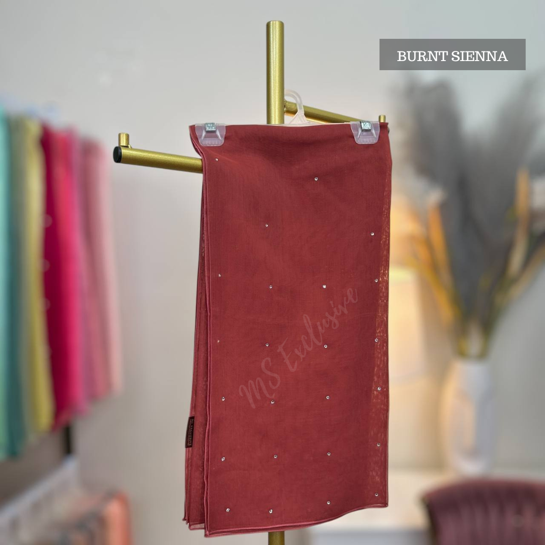 Tudung Bawal Tabur Crystal AB Premium (Bawal No 1)
