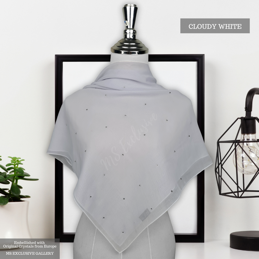 Tudung Bawal Tabur Crystal SWA (Bawal No 1)